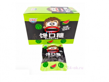 Конфета арт. 640022-3 Кислая "Арбуз" 22 г 20 шт. в зеленой кор.;/